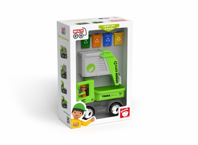 EFKO MULTIGO CITY SET 2+1 - figurka Igráček popelář s autem – hračka pro děti