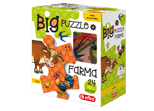 EFKO Puzzle BIG Farma BABY - velké puzzle pro nejmenší – hračka pro děti