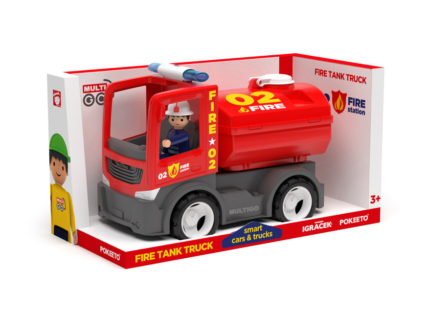 EFKO MULTIGO FIRE cisterna s hasičem – hračka pro děti
