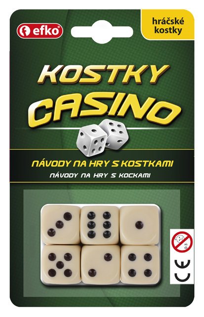 EFKO HRACÍ KOSTKY CASINO keramické – hračka pro děti