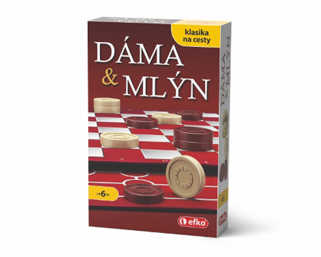 EFKO DÁMA a MLÝN – společenská hra na cesty – hračka pro děti