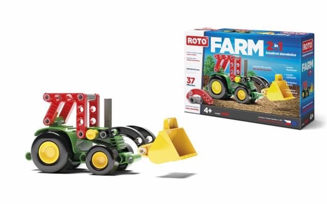 EFKO ROTO 2v1 Traktor, 37 dílků – hračka pro děti