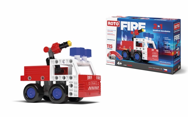 EFKO ROTO 2v1 FIRE, 115 dílků – hračka pro děti