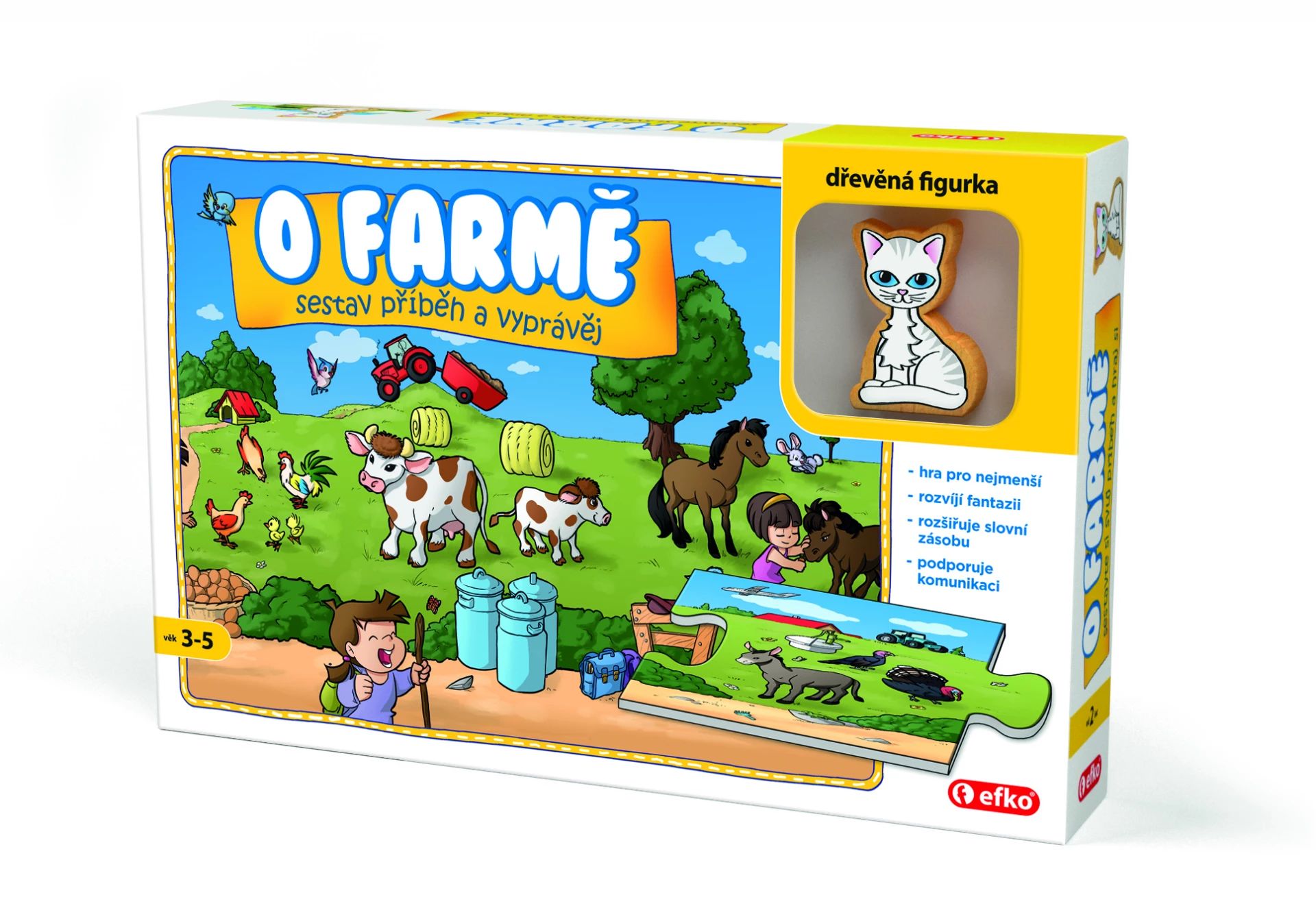 EFKO Hra "O FARMĚ " skládej a vyprávěj příběhy – hračka pro děti
