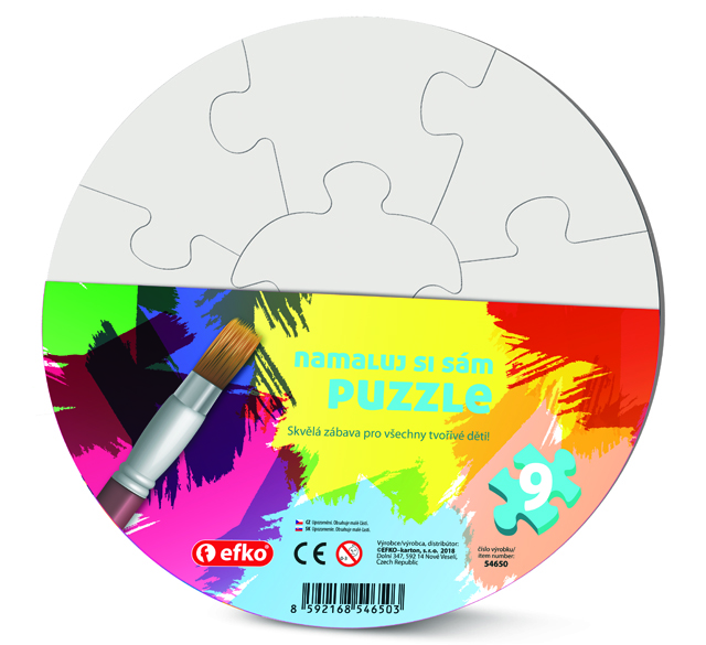 EFKO Namaluj si sám puzzle kruh – hračka pro děti