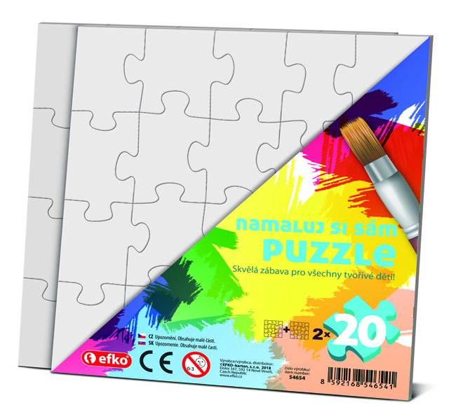 EFKO Namaluj si sám puzzle 2 čtverce – hračka pro děti