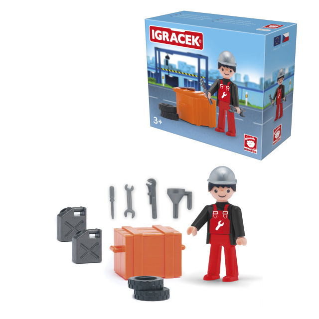 EFKO IGRÁČEK Automechanik s doplňky – hračka pro děti