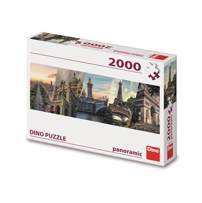 DINO PAŘÍŽ KOLÁŽ 2000 panoramic Puzzle – hračka pro děti