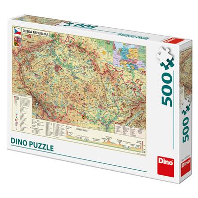 DINO MAPA ČESKÉ REPUBLIKY 500 Puzzle – hračka pro děti