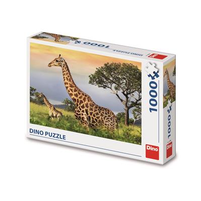 DINO ŽIRAFÍ RODINA 1000 Puzzle – hračka pro děti