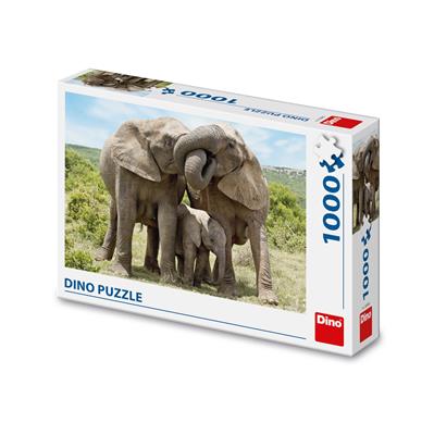 DINO SLONÍ RODINA 1000 Puzzle – hračka pro děti