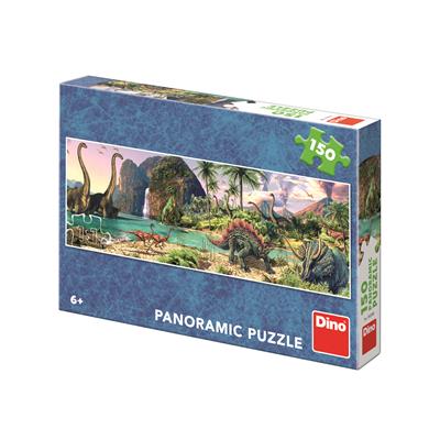 DINO DINOSAUŘI U JEZERA 150 panoramic Puzzle – hračka pro děti