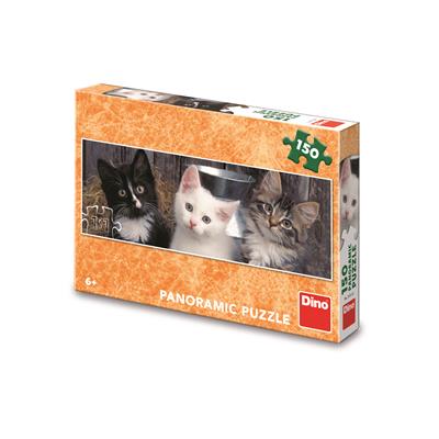 DINO TŘI KOŤÁTKA 150 panoramic Puzzle – hračka pro děti
