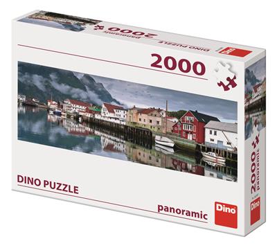 DINO RYBÁŘSKÁ VESNICE 2000 panoramic Puzzle – hračka pro děti