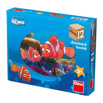 DINO NEMO 12 Dřevěné kostky – hračka pro děti