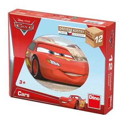DINO CARS VE SVĚTĚ 12 Dřevěné kostky – hračka pro děti