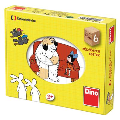 DINO POHÁDKY 6 Dřevěné kostky – hračka pro děti