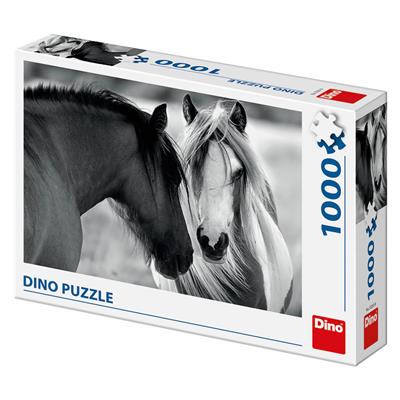 DINO ČERNOBÍLÍ KONĚ 1000 Puzzle NOVÉ – hračka pro děti