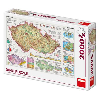 DINO MAPY ČESKÉ REPUBLIKY 2000 Puzzle NOVÉ – hračka pro děti