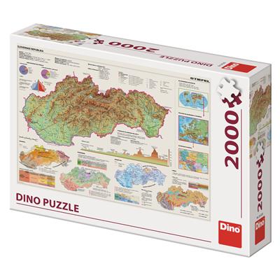 DINO MAPA SLOVENSKA 2000 Puzzle NOVÉ – hračka pro děti