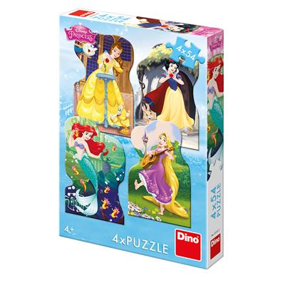 DINO PRINCEZNY A KAMARÁDI 4x54 Puzzle NOVÉ – hračka pro děti