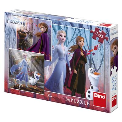 DINO FROZEN II 3x55 Puzzle NOVÉ – hračka pro děti
