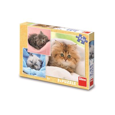 DINO ROZTOMILÁ KOŤÁTKA 3x55 Puzzle – hračka pro děti