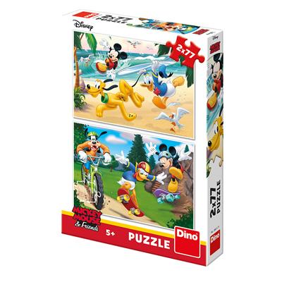 DINO MICKEY SPORTUJE 2x77 Puzzle NOVÉ – hračka pro děti