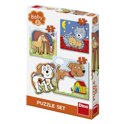 DINO ZVÍŘÁTKA 3-5 baby Puzzle set NOVÝ – hračka pro děti