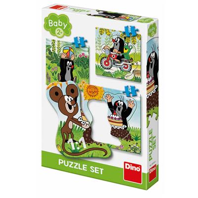 DINO KRTEK NA LOUCE 3-5 baby Puzzle set NOVÝ – hračka pro děti