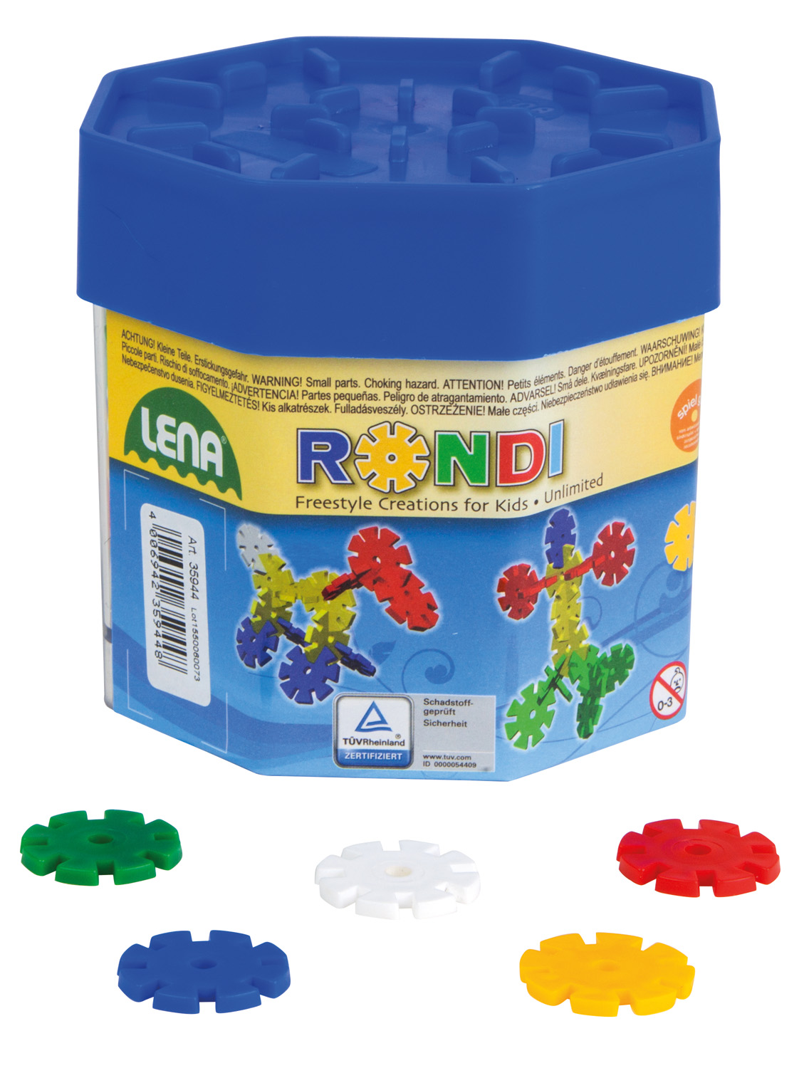 LENA Rondi 25 mm, 170 ks v dóze – hračka pro děti