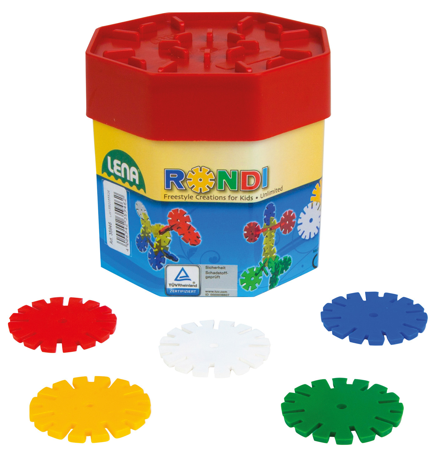 LENA Rondi 45 mm, 55 ks v dóze – hračka pro děti