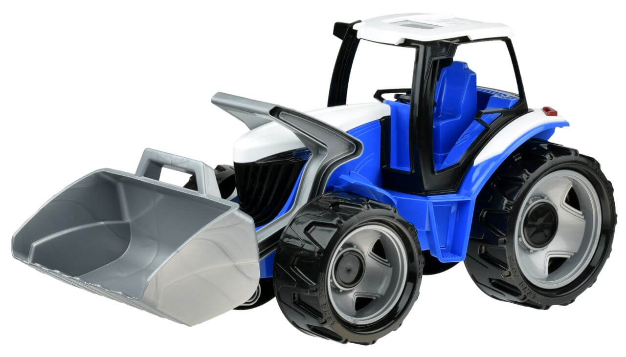 LENA Traktor se lžící modro šedý – hračka pro děti