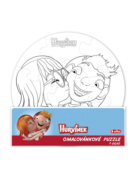 EFKO Puzzle HURVÍNEK - namaluj si sám kruh 9 dílků – hračka pro děti