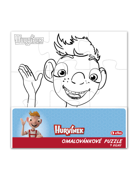 EFKO Puzzle HURVÍNEK - namaluj si sám čtverec 9 dílků II – hračka pro děti