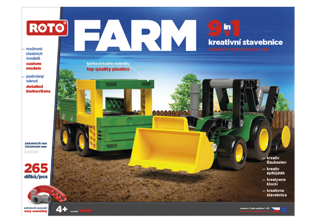 EFKO ROTO 9v1 FARM, 265 dílků – hračka pro děti