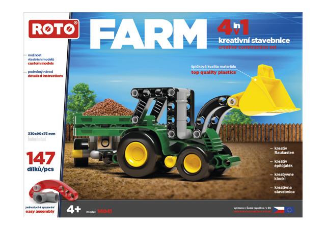 EFKO ROTO 4v1 FARM, 147 dílků – hračka pro děti