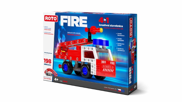 EFKO ROTO 4v1 FIRE, 198 dílků – hračka pro děti