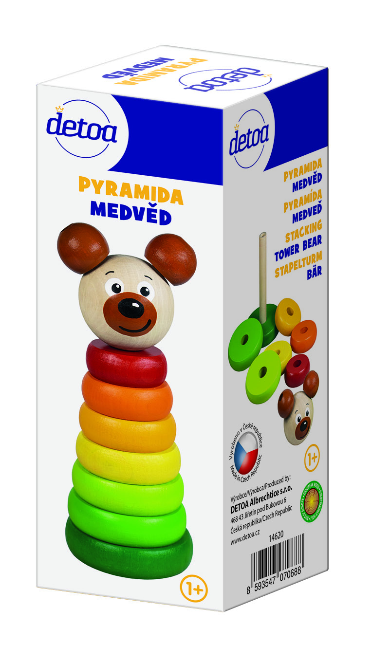 DETOA Pyramida Medvěd – hračka pro děti