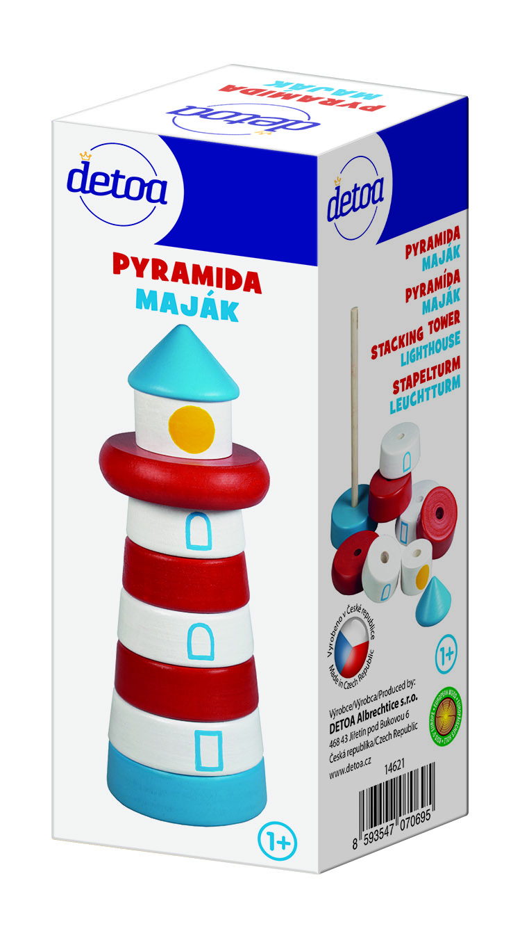 DETOA Pyramida Maják – hračka pro děti