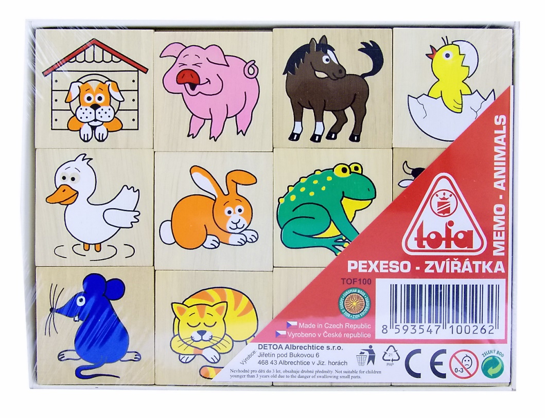 DETOA Pexeso zvířátka – hračka pro děti